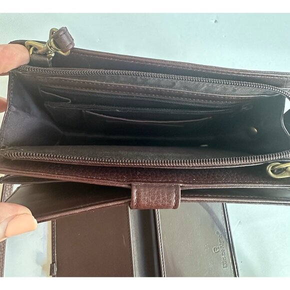 Vtg Etienne Aigner Oxblood Burgundy Leather Shoulder Cross Body Bag 7.5" 80s 90s - Picture 4 of 15